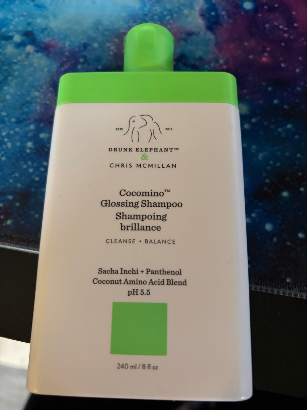 Drunk Elephant Cocomino Glossing Shampoo - Bright Green & White
